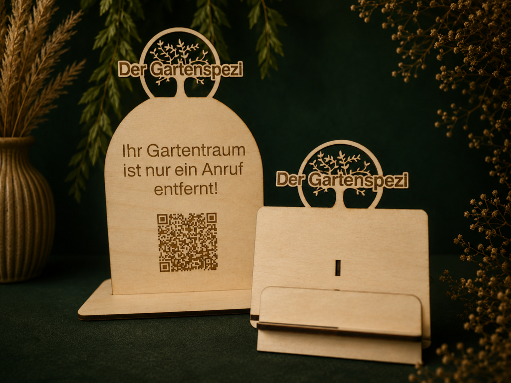 Inspirationen holzwerbung visitenkarten